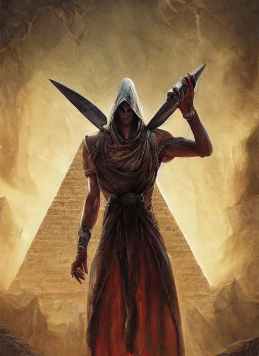 Prompt: digital _ painting _ of _ pyramid head _ by _ filipe _ pagliuso _ and _ justin _ gerard _ symmetric _ fantasy _ highly _ detailed _ realistic _ intricate _ port