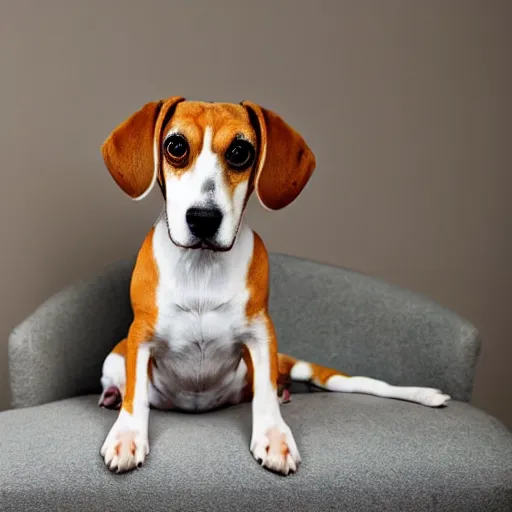 Prompt: a high quality photo of an orchid in the shape of a beagle dog