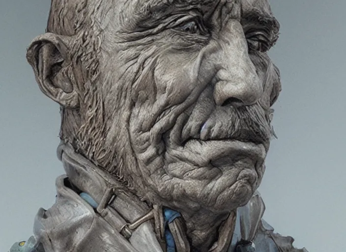 Prompt: a highly detailed sculpture portrait of a dentist, james gurney, james jean