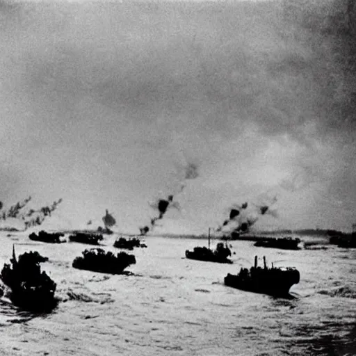 Image similar to the d - day, by robert capa,