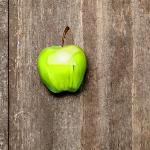 Prompt: an apple filled with lightning