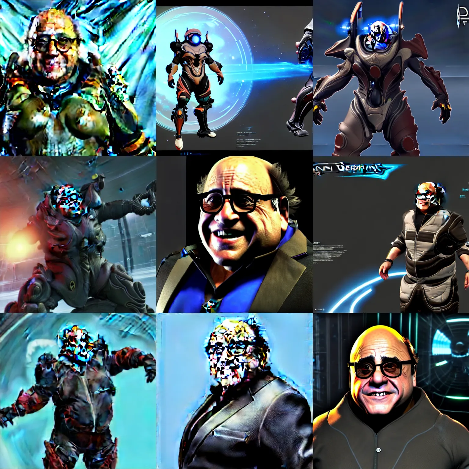 Prompt: danny devito in warframe ( 2 0 1 3 ) video game, ultradetails, artstation, official screenshot