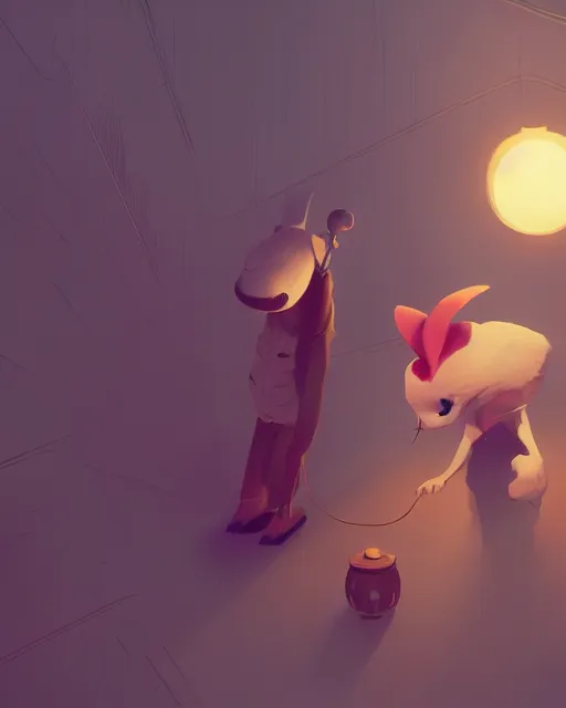 Image similar to the white rabbit, cory loftis, james gilleard, atey ghailan, goro fujita, character art, exquisite lighting, very coherent, plain background, lighthearted, soft painting