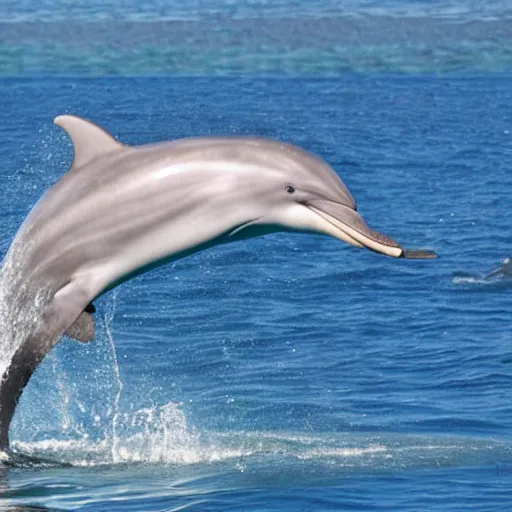 Prompt: a dolphin with elephant's trunk, trunked dolphin