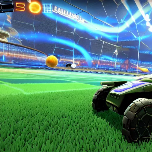 Prompt: a tank in rocket league