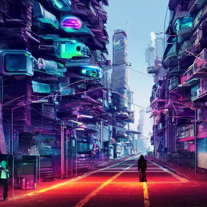 Image similar to streets of south america in 2 0 7 0, cyberpunk, futuristic