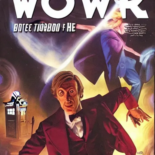 Image similar to comic book cover for'doctor who in the nightclub of terror ', art by alex ross