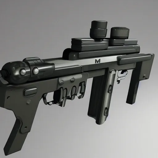 Image similar to futuristic machine gun