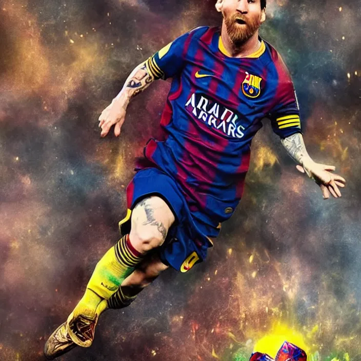 Image similar to lionel messi as a minotaur, gorgeous art, epic, 8 k,