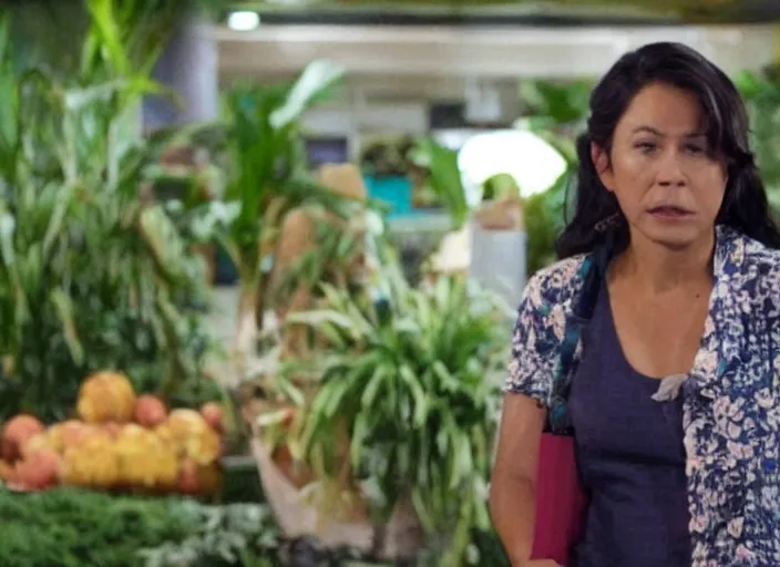 Image similar to film still of kaliko kauahi as sandra kaluiokalani in superstore 2 0 1 5