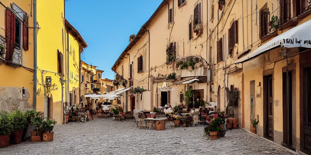 Image similar to photo of an small cozy italian town
