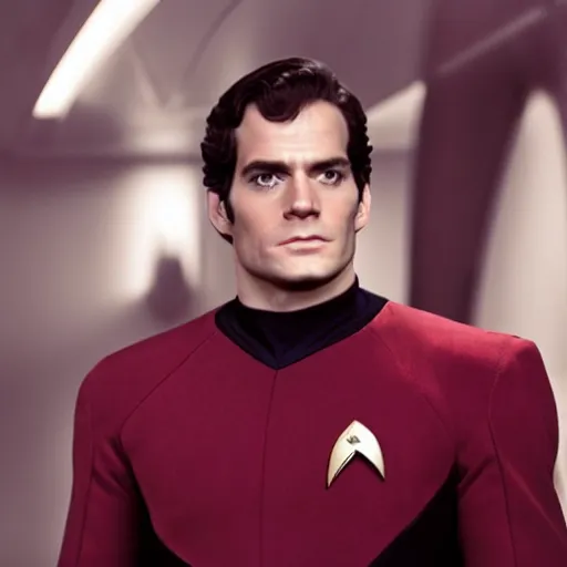 Image similar to a full body photograph of henry cavill as a star fleet captain from star trek next generation, full dress uniform, symmetrical face, extreme realism and detail, 8 k, completely framed, direct lighting, 3 5 mm photo, photorealistic, sharp focus