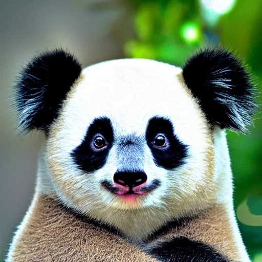 Image similar to poala, a cross between a panda and a koala, cute photograph, f / 1 6, 3 5 mm, award - winning photography, soft lighting