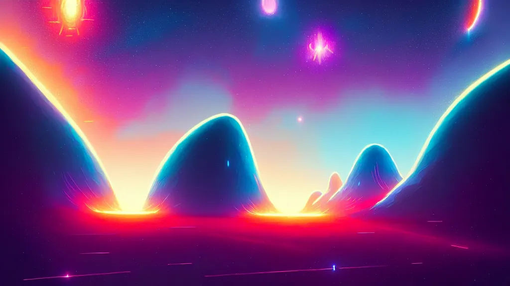 Image similar to stellar twins, birth and death of a star by christopher balaskas and anton fadeev and dan mumford and josan gonzalez and beeple, hyperrealistic, high detail, ultra detailed, space, nebula, sharp focus, stellar formation, astronomy, science, annihilation