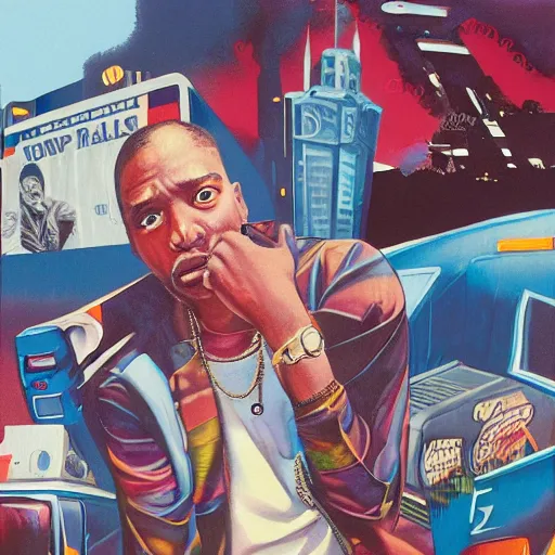 Image similar to detailed details photorealistic pictures of 9 0 s hip hop cover album from rapper two ballz, this album called hustle on the buut, in the style of bob peak and alex ross, gouache and wash paints color, detailed details facial and body and human environments and background and foreground proportionate, detailed 5 k details, detailed string text.