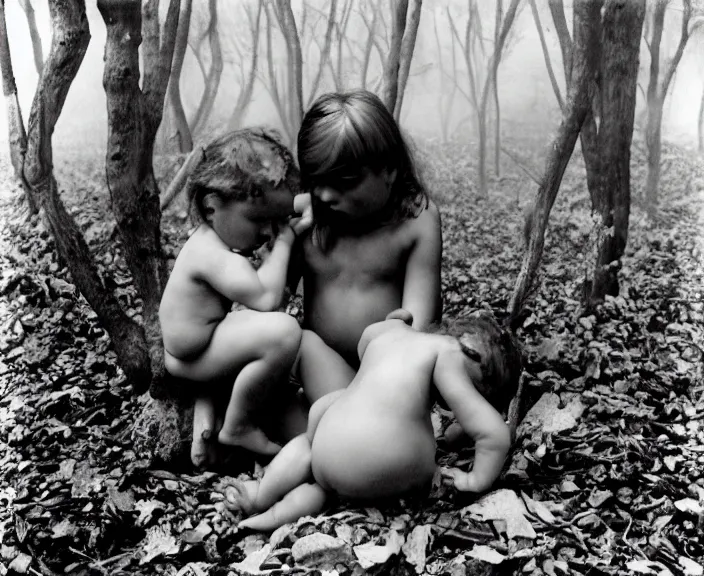 Image similar to the cyclical theory of becoming and dissolution and interdependence between the world of nature and human events by Anne Geddes, Henri Cartier-Bresson.