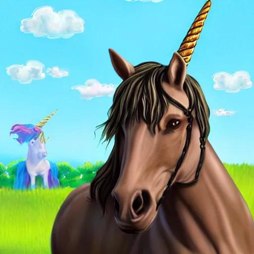 Prompt: a hacker unicorn