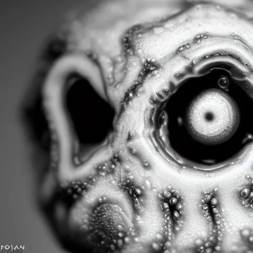 Image similar to baby cthulhu, macro photograph with shallow dof, electron microscope