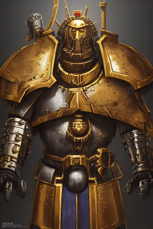 Image similar to armor portrait heros warhammer 4 0 k horus heresy fanart - the primarchs emperor by johannes helgeson animated with vfx concept artist & illustrator global illumination ray tracing hdr fanart arstation zbrush central hardmesh 8 k octane renderer comics stylized