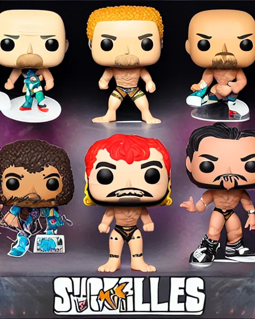 Image similar to Wrestler Funko Pop. Photographic, photography