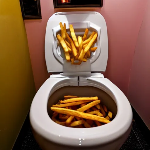 Image similar to a toilet full of fries