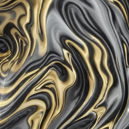 Prompt: statue of a cloud marble baroque gold grey obsidian detail bernini