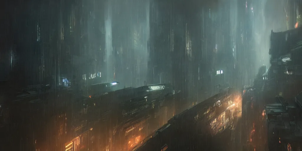 Image similar to an environmental concept art of blade runner 2 0 7 7, highly detailed, environmental light, cinematic by francis tneh