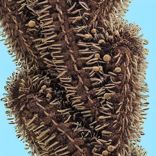 Image similar to a plant full of larva, highly detailed photograph