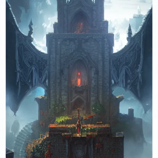 Image similar to castlevania 2 simon's quest nintendo game, highly detailed, illustration, fantasy art, in the style of greg rutkowski, epic, fantasy, intricate, hyper detailed, artstation, concept art, smooth, sharp focus, ray tracing