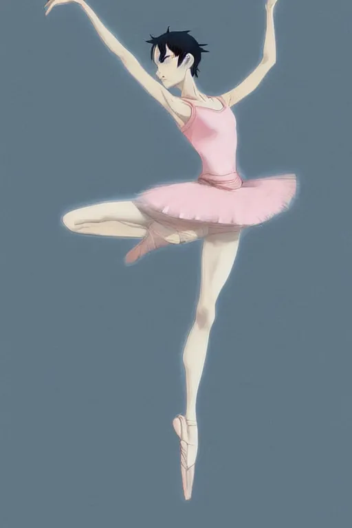 Prompt: ballerina, artwork made by makoto shinkai, inspired in hirohiko araki, clean details, light color palette, anatomically proportional, hd
