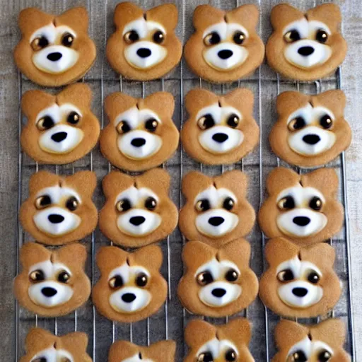 Image similar to a lot of chihuahua faces looks like cookies
