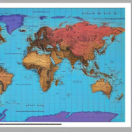 Prompt: world map projection