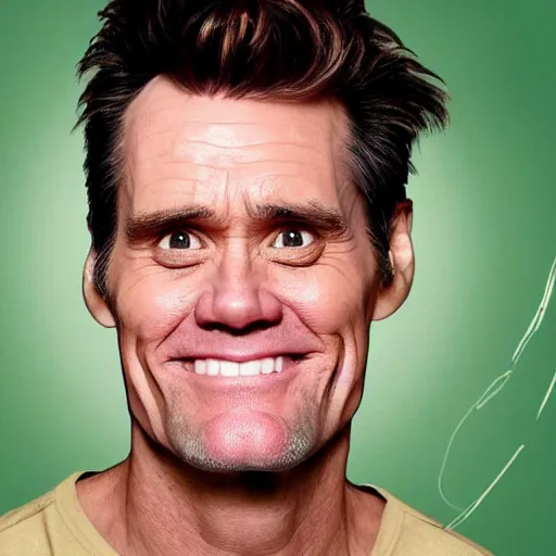 Image similar to photo of jim carrey's head inside of a burrito