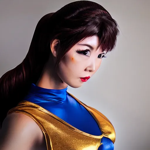 Image similar to a photo of a woman cosplaying as Chun-Li, realistic, high definition