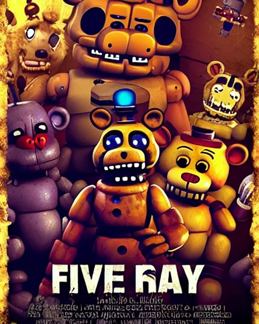 Prompt: Five Nights At Freddy's movie poster