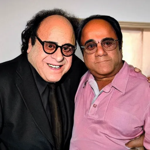 Prompt: danny devito with an indian man