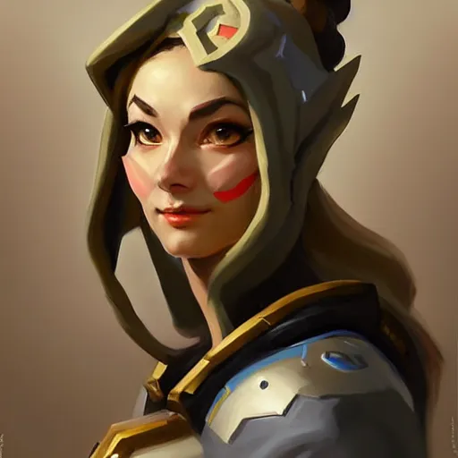 Image similar to Greg Manchess portrait painting of Zelda as Overwatch character, medium shot, asymmetrical, profile picture, Organic Painting, sunny day, Matte Painting, bold shapes, hard edges, street art, trending on artstation, by Huang Guangjian and Gil Elvgren and Sachin Teng