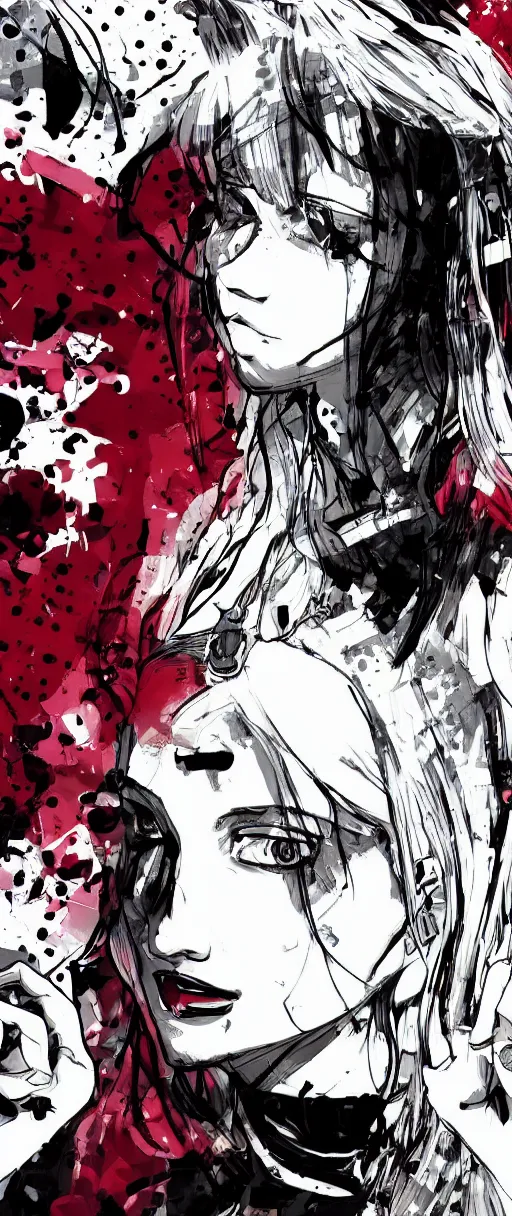 Prompt: streetwear graphic design wallpaper of annie leonhart, streetwear graphic design, phone wallpaper hd