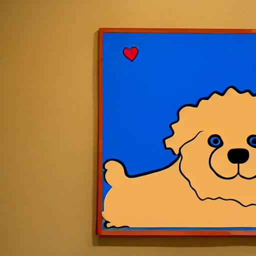 Image similar to a chow chow in the style of thierry noir