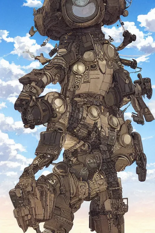 Image similar to anthropomorphic rodent with white and black ancestral ornate japanese tactical gear on an abandonment desert planet, high intricate details, long shot, rule of thirds, golden ratio, graphic novel by fiona staples and dustin nguyen, by beaststars and orange, peter elson, alan bean, studio ghibli, makoto shinkai