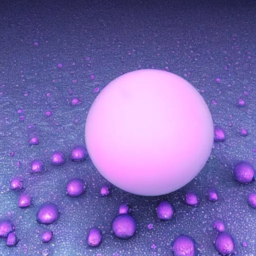 Image similar to vague antidescriptive acrylic vital exopoison fluid blob sphere : density infinite, macro seminal dream points of icy, frozen vaporwave shards tempted to turn into a dream scenery, high quality topical render