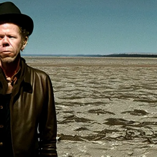 Prompt: A still from a documentary about Tom Waits searching for the Northwest Passage, award winning