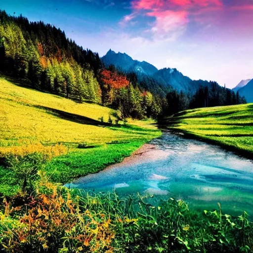 Prompt: beautiful landscape nature