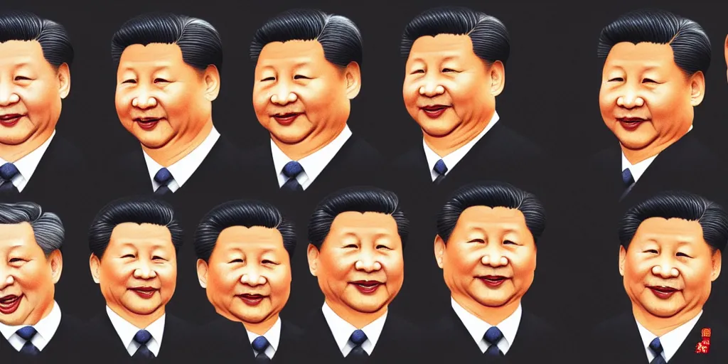 Image similar to president Xi Jinping closeup character portrait art.