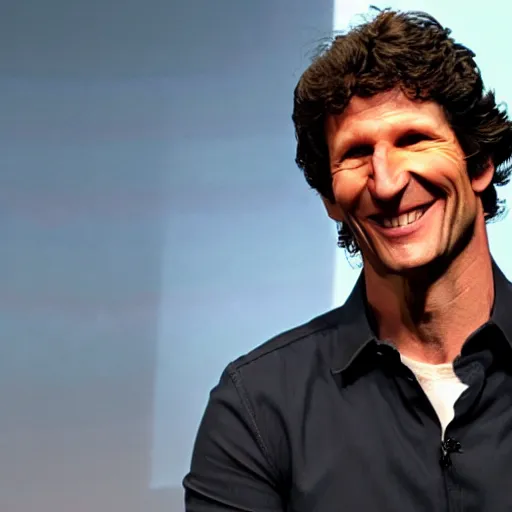 Prompt: A photograph of Todd Howard laughing because you bought Skyrim again
