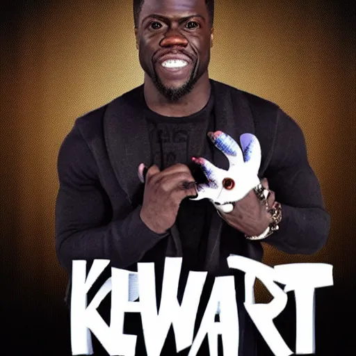 Prompt: kevin hart in the style of tim burton