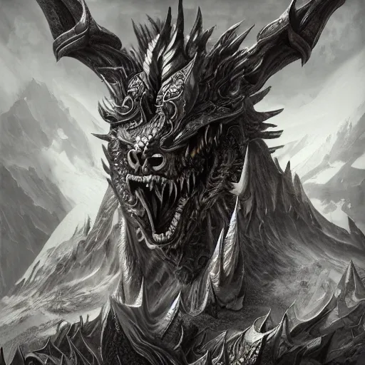 Image similar to Behemoth, detailed silver artwork, epic artwork, close up, trending on Artstation