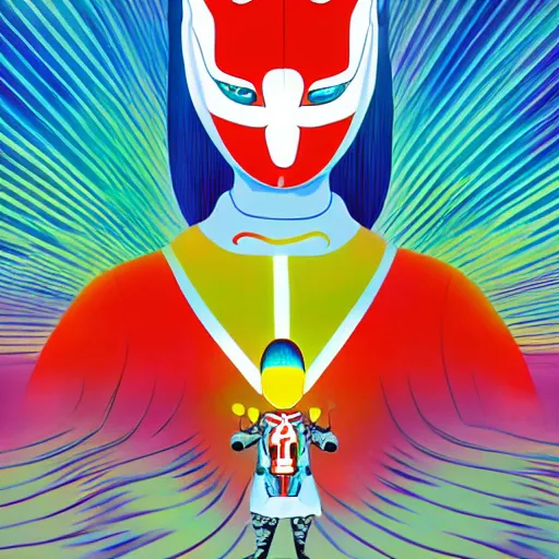 Image similar to ultraman by chiho aoshima, digital art