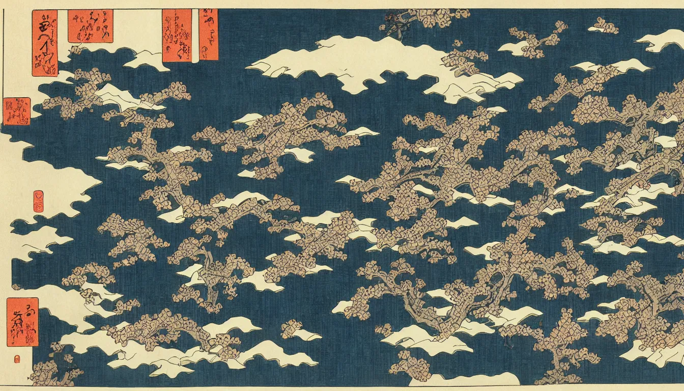 Image similar to tokyo by hokusai