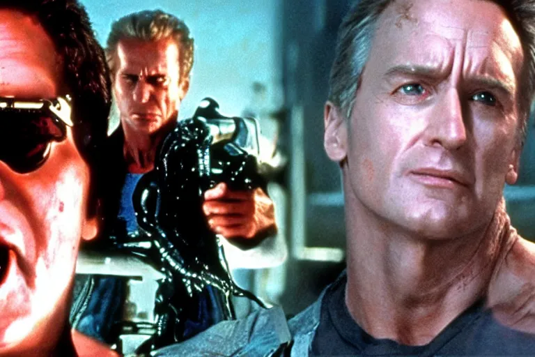 Prompt: VFX movie where Doug Funny plays the Terminator by James Cameron